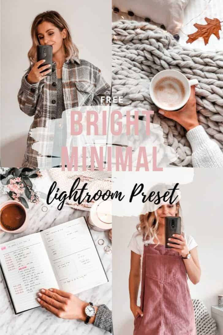 bright minimal free lightroom preset download for instagram