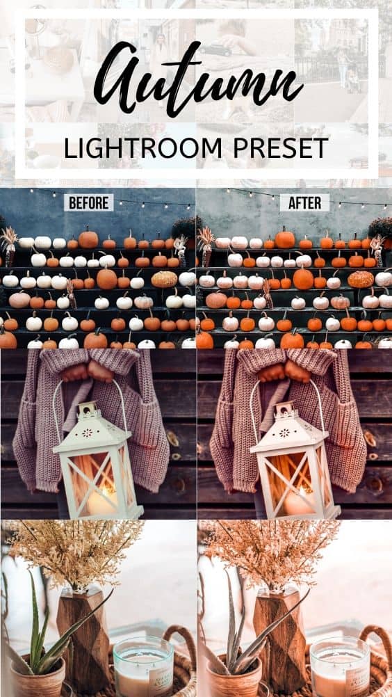 autumn fall pumpkin lightroom presets for instagram bloggers
