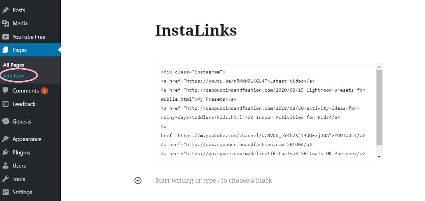 how to create your own linktree page