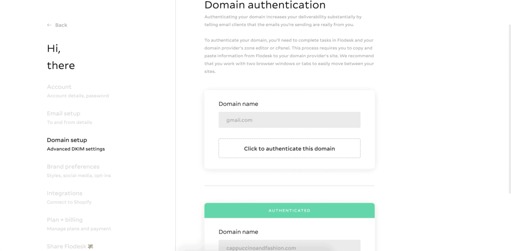 How to authenticate your domain in Flodesk