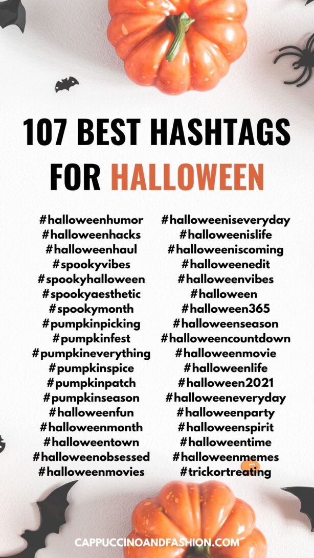 107 Best Halloween Hashtags for Instagram in 2023 Cappuccino and Fashion