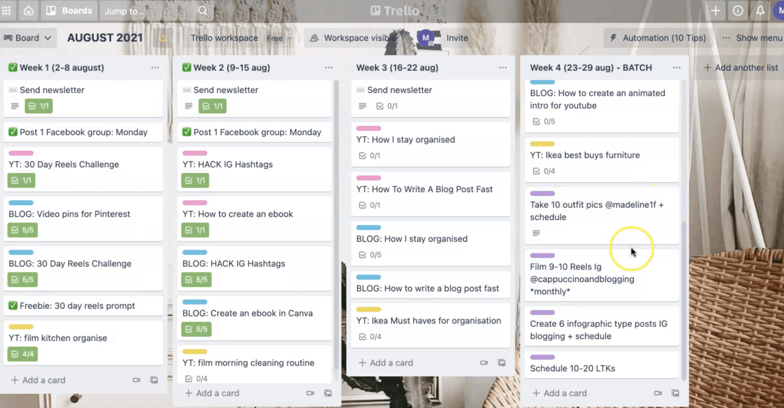 How to use trello for editorial content planning