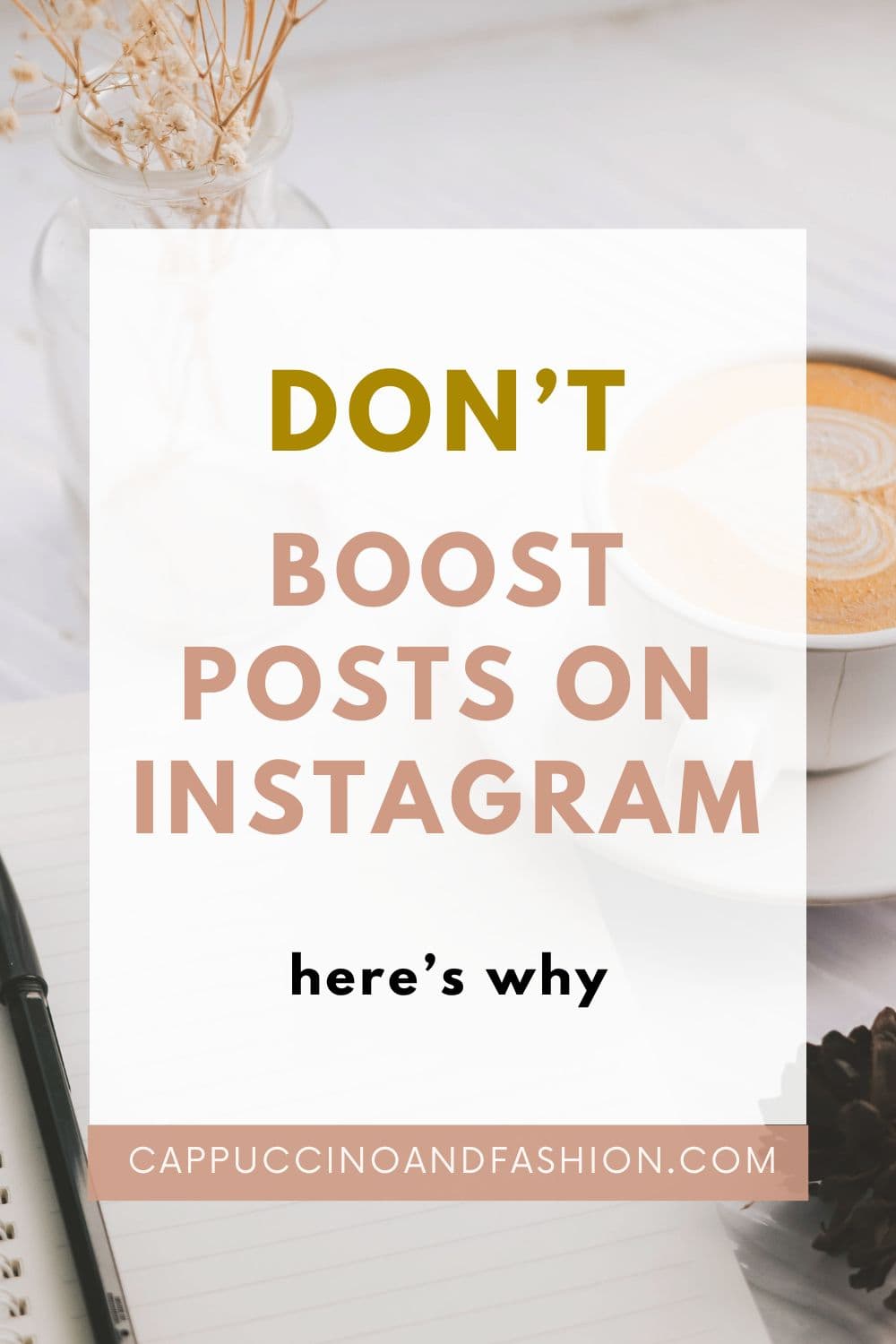 Don't boost posts on Instagram